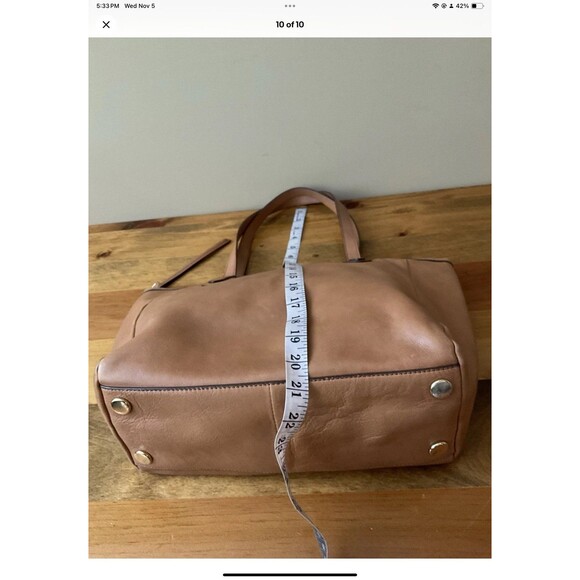 Fossil Sydney Brown Cognac Real Leather Shoulder Tote Shopper Carryall Bag - Picture 10 of 10